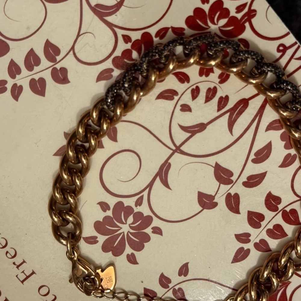 Swarovski Gold and Black Bracelet Timeless Chain Design